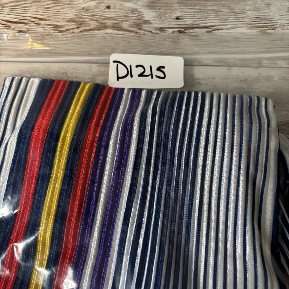Attitudes by Renee Pleated Midi Dress Large Beachy Nautical Flowy Stretch Resort - Picture 10 of 10